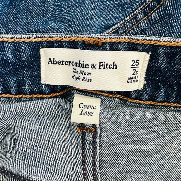 Abercrombie & Fitch Jeans Womens Mom High Rise Curve Love Distressed Size 26 - Picture 6 of 7